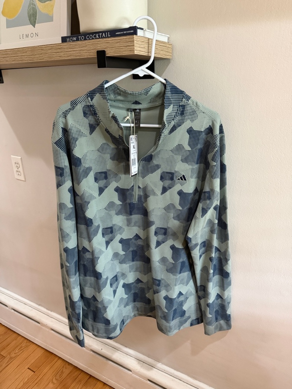 Green and Blue Camouflage Pullover